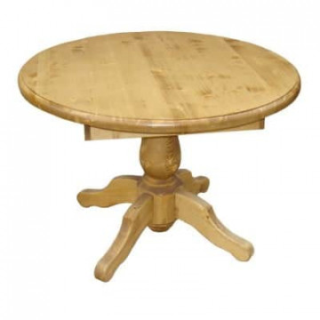 Masa rotunda extensibila din lemn masiv Apuseni, 115/160 cm x 75 cm - Img 2