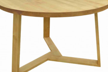 Masa rotunda lemn masiv Gloria, model D009, Ø 120 x H 76 cm - Img 3