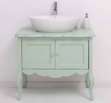 Masca de baie lemn masiv Shabby Rustic cu 2 usi, 90 x 54 x 75 cm - Img 1