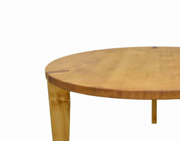 Masuta de cafea rotunda, lemn masiv Inka, model B005, Ø 90 x H 45 cm - Img 2