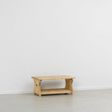 Masuta de cafea Rustic Flame, Lemn masiv rustic, 100 x 60 x 45 cm - Img 4