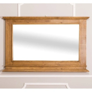 Oglinda cu rama din lemn masiv, 151 x 8 x 95 cm