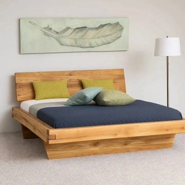 Pat stejar masiv model Davamon, 140 cm, 160 cm, 180 cm sau 200 x 200 cm