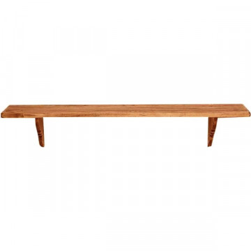 Polita / Raft Dolce Toscana lemn masiv tei, natur antik, 90 x 22 x 22 cm - Img 3