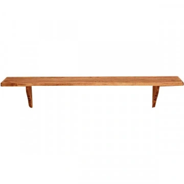 Polita / Raft Dolce Toscana lemn masiv tei, natur antik, 90 x 22 x 22 cm - Img 3