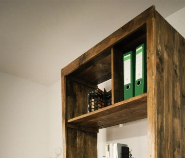Raft biblioteca Kalamaria, lemn masiv pin, 100 x 38 x 200 cm - Img 3