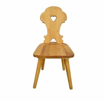 Scaun Rustic Flame lemn masiv, 38 x 46 x 91 cm - Img 1