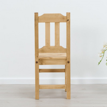 Scaun Rustic Floare de Colt, Lemn masiv 40 x 42 x 91 cm - Img 3