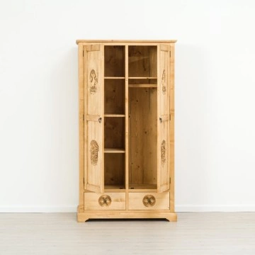 Set mobila dormitor Rustic Chalet, 3 piese lemn masiv rustic - Img 6