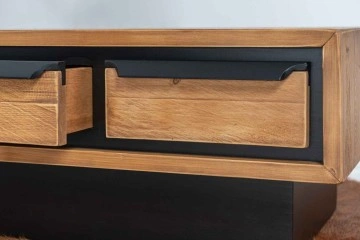 Set Mobilier Living Lemn masiv Mexicana, 4 piese, 305 x 40 x 200 cm - Img 8