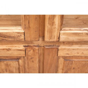 Vitrina Toscana cu 2 x 2 usi natur antik lemn de tei, 120 x 37 x 197 cm - Img 3
