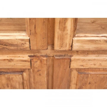 Vitrina Toscana cu 2 x 2 usi natur antik lemn de tei, 120 x 37 x 197 cm - Img 3