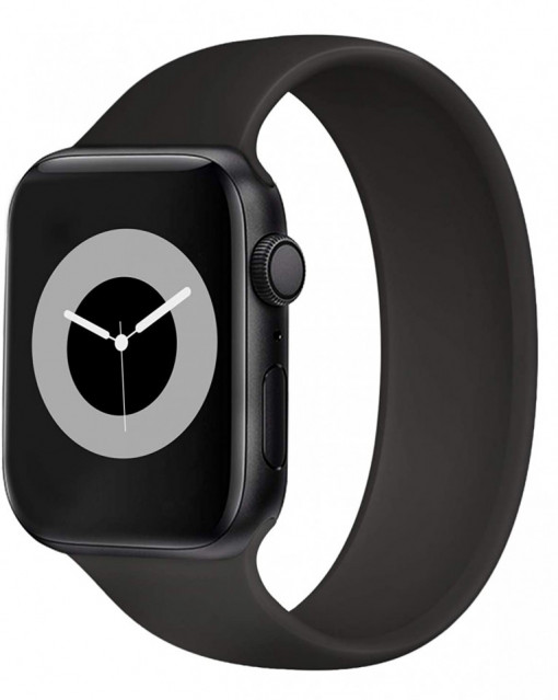 Curea silicon LQT solo loop , pentru Apple Watch 3/2/1, Display 38/40/41 mm, 145 mm sau 165 mm, Negru
