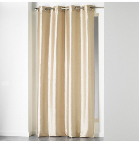 Perdea lucrata pe inele tip capse, 140 x 240 cm, Shantung Uni, Douceur d'intérieur
