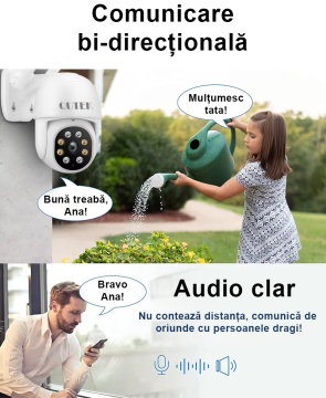 camera IP PTZ cu audio bidirectional si control prin aplicatie ICSEE