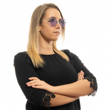 Emilio Pucci, Ochelari de soare cu lentile polarizate si rama metalica, Rosu, Argintiu, 64-15-140, EP0134 16Y - Img 1