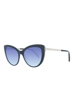Ochelari de soare cat-eye cu lentile in degrade, Auriu, Negru, 56-20-140 - Img 2