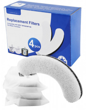 Set 4 Filtre pentru Dispenser Apa Automat QuTek® 1.5 L, Fantana pentru Pisici/Caini QuTek, Purificare, Ionizare, Carbon Activ - Img 1