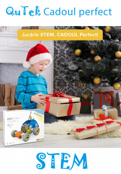 Set educational STEM CREATOR 4 in 1 masini de Jucarie, Demontabil, cu Surubelnita, Instructiuni si Cutie de Depozitare Qutek - Img 7