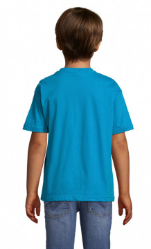 Tricou pentru copii simplu, Regent, 100% bumbac, aqua - Img 2