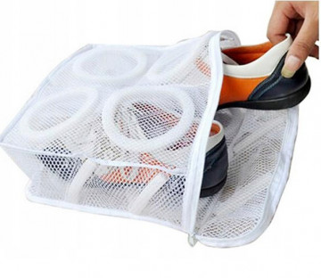 Saculet QuTek® pentru spalarea si uscarea pantofilor ce necesita o protectie ridicata, Alb, 30 x 36 cm - Img 5