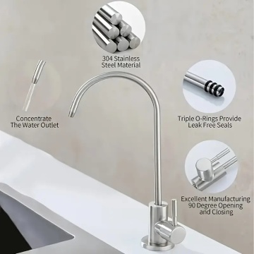 Baterie pentru filtre si purificatoare de apa, QuTek, din inox cu cartus ceramic, conectare rapida de 1/4 - Img 3