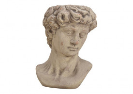 Ghiveci de flori fata din argila, gri, 4x21x13cm - Img 1