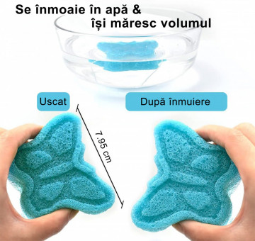 Textură burete Konjac umed pentru exfoliere delicată ten