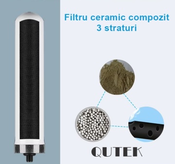 Set 2 filtre pentru filtrul de apa AquaVivifica, bloc carbune activ, elimina impuritatile, metalele grele, trateaza apa, elimina clorul, alba - Img 3