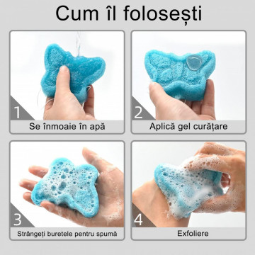 Set 3 Bureți Konjac Naturali pentru Curățare și Exfoliere Ten - Img 4