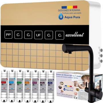 Filtru apă Aqua Pura 7 stadii – ultrafiltrare, alcalinizare + mineralizare pentru casă