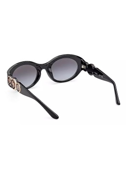 Ochelari de Soare Dama GU00198-H, rama Ovala Neagra, Lentile Smoke Gradient UV400 - Img 2