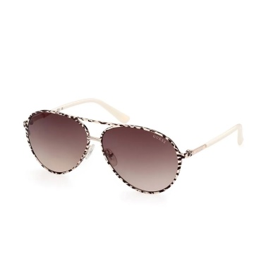 Ochelari de Soare Dama GU7847 33F – Aviator cu Print Animal Leo, Lentile Maro Gradient UV3 - Img 3