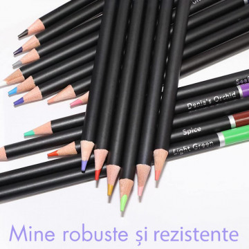 Set profesional 76 de piese, creioane colorate cu accesorii pentru desen si schite, QuTek - Img 2