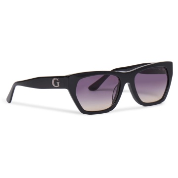 Ochelari de Soare Dama, GU00203-H, Rama Geometrica Neagra, Lentile Smoke Gradient, 56x18x140mm - Img 4