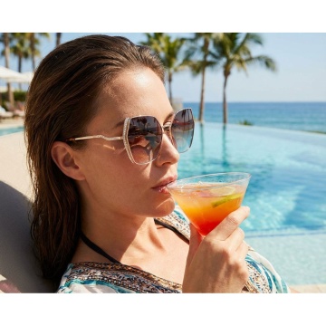 Ochelari de Soare Dama GU7843-S – Rama Butterfly Rose Gold, Lentile Gradient UV400 - Img 3