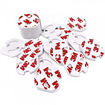 Set 10 bucati protectii Qutek, pentru priza, cu adeziv, Alb - Img 1