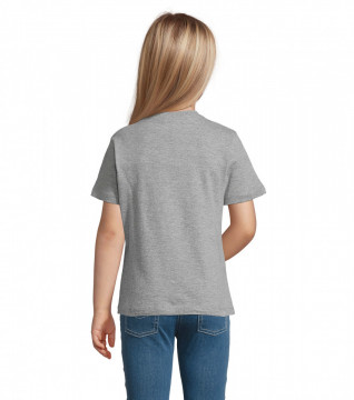 Tricou pentru copii simplu, Regent, 100% bumbac, gri - Img 2