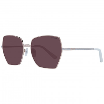 Guess, Ochelari de soare hexagonali cu lentile in degrade, Auriu rose, 57-17-140 - Img 2