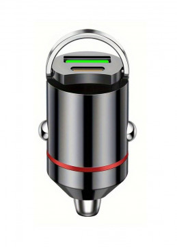 Incarcator Auto Bricheta Mini LQT® SuperFastCharge 100W, USB-A 100W + USB Tip C PD 15W Incarcare Rapida, Compatibilitate Universala, Apple, Samsung, Huawey, Xiaomi, Google, Tableta, Corp Metalic, 12V/24V, Negru - Img 8
