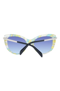 Ochelari de soare cat-eye cu lentile in degrade, Auriu, Negru, 56-20-140 - Img 4