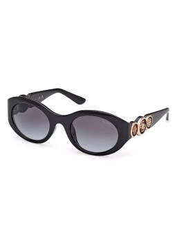 Ochelari de Soare Dama GU00198-H, rama Ovala Neagra, Lentile Smoke Gradient UV400 - Img 6