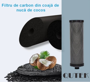 Set 2 filtre pentru filtrul de apa AquaVivifica, bloc carbune activ, elimina impuritatile, metalele grele, trateaza apa, elimina clorul, alba - Img 6