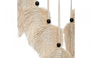 Decoratiune de perete "Safari" macrame , Atmosphera, 68 cm, lemn si bumbac - Img 3
