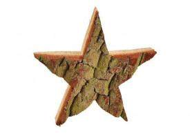 Decoratiune stea din scoarta de lemn ,15x15x3cm
