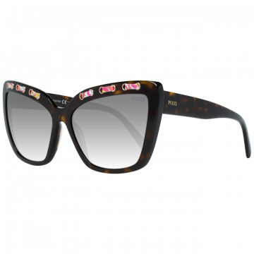 Emilio Pucci, Ochelari de soare cat-eye cu lentile in degrade, Maro inchis, 59-16-140, EP0101 52B - Img 2