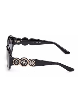 Ochelari de Soare Dama GU00198-H, rama Ovala Neagra, Lentile Smoke Gradient UV400 - Img 3