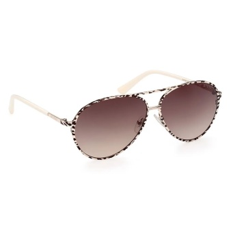 Ochelari de Soare Dama GU7847 33F – Aviator cu Print Animal Leo, Lentile Maro Gradient UV3 - Img 4