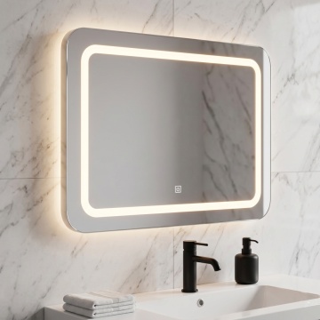 Oglinda dreptunghiulara cu led, Five, 65 X 49 cm