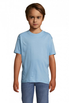 Tricou pentru copii simplu, Regent, 100% bumbac, sky blue - Img 1